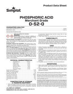 phosphoric acid - JR Simplot Company
