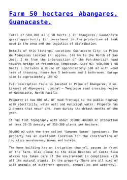 Farm 50 hectares Abangares, Guanacaste.