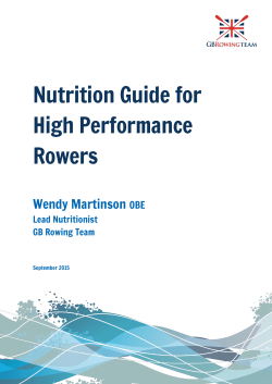 Nutrition Guide - British Rowing