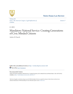 Mandatory National Service: Creating