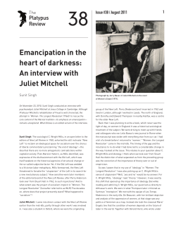 Emancipation in the heart of darkness: An interview with Juliet Mitchell