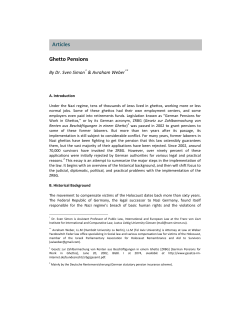 Articles Ghetto Pensions