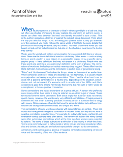 Point of View - Reading Plus