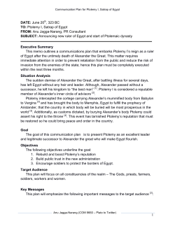 Ptolemy I, Satrap of Egypt FROM - The Museum of Public Relations