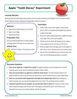 Apple &ldquo;Tooth Decay&rdquo; Experiment