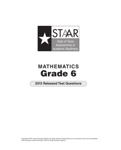 2015 STAAR Sample Questions