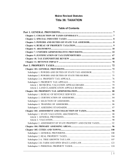 Title 36: TAXATION - Maine Legislature