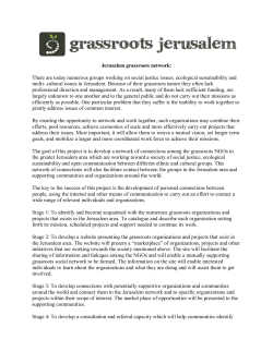 Jerusalem grassroots network