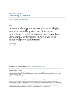 Accommodating prepositional phrases in a highly modular natural