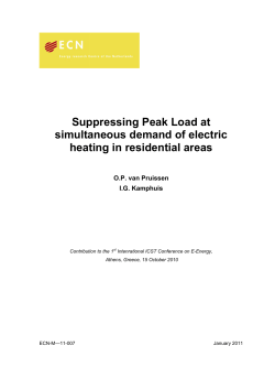 Suppressing Peak Load at simultaneous demand of electric heating