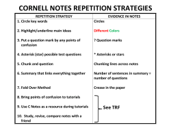 CORNELL NOTES REPETITION STRATEGIES