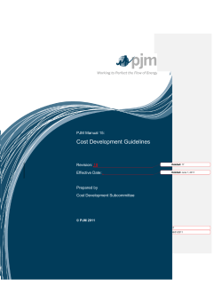 Cost Development Guidelines