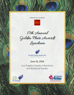 17th Annual Golden Plate Awards Luncheon