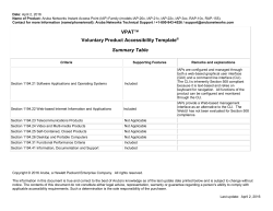 (IAP) VPAT - Aruba Networks