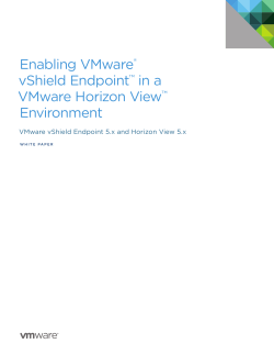 Enabling VMware vShield Endpoint in a VMware Horizon View