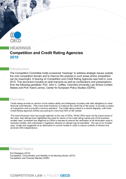 Competition and Credit Rating Agencies