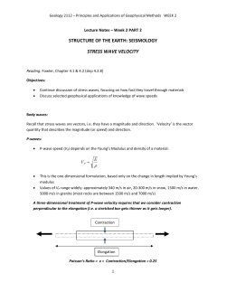 STRUCTURE OF THE EARTH: SEISMOLOGY STRESS WAVE