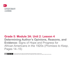 Grade 5: Module 3A: Unit 2: Lesson 4