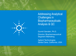 Addressing Analytical Challenges in Biopharmaceuticals