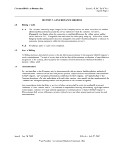 Section 3 - Long Distance Services - W3 Home Page