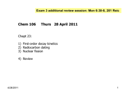 Chem 106 Thurs 28 April 2011