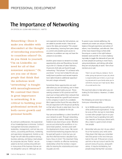 The Importance of Networking - National Contract Management