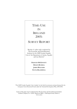 time-use in ireland survey report