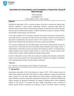 Hydrothermal Carbonization and Investigation of Hydrochar Using