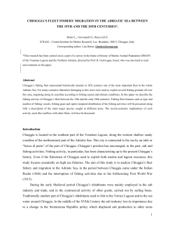 The Migrations of Chiogga`s Fishing Fleet in the Adriatic Sea during
