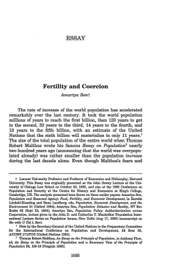 Fertility and Coercion - Chicago Unbound