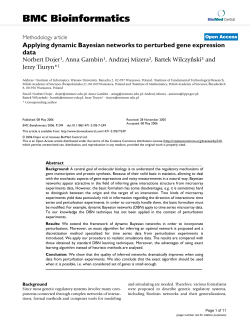 Applying dynamic bayesian networks to perturbed gene expression