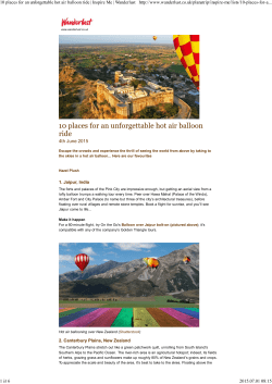10 places for an unforgettable hot air balloon ride | Inspire Me