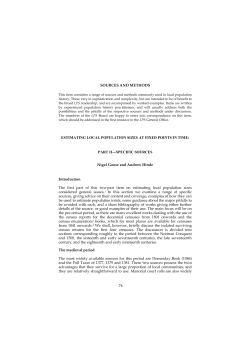estimating local population sizes at fixed points in time