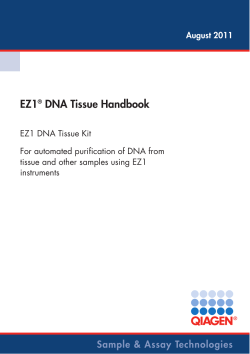 EZ1&reg; DNA Tissue Handbook
