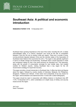 Southeast Asia: A political and economic introduction