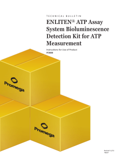 ENLITEN ATP Assay System Bioluminescence Detection
