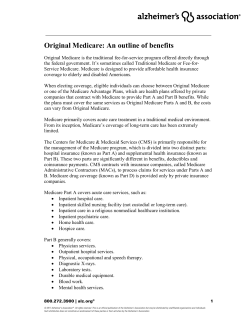 Medicare: An outline of Benefit