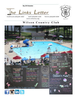 May - Wilson Country Club