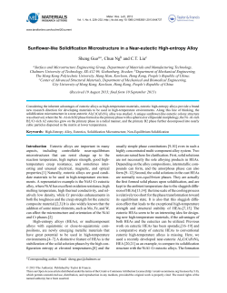 Sunflower-like Solidification Microstructure in a Near