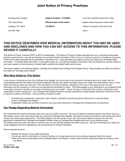Joint Notice of Privacy Practices