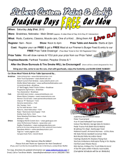 Bring your ride, come to see the cars, chat with