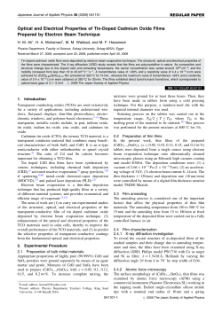 Optical and Electrical Properties of Tin