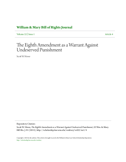 The Eighth Amendment as a Warrant Against Undeserved Punishment