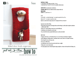 Felted Doorknob Organizer