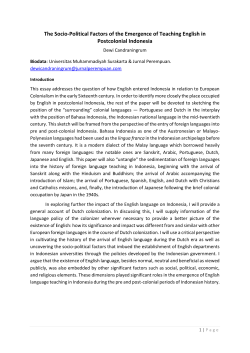 The Socio-Political Factors of the Emergence of