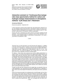 Interactive comment on &ldquo;Continuous