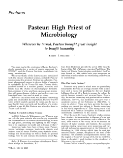 Pasteur: High Priest of Microbiology