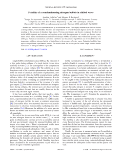 Stability of a sonoluminescing nitrogen bubble in chilled water