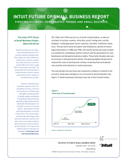 INTUIT FUTURE OF SMALL BUSINESS REPORT