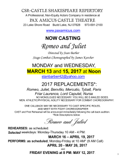 Romeo and Juliet - Pax Amicus Castle Theatre